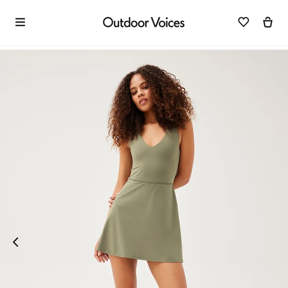 OUTDOOR VOICES Volley Dress in “tea tree”